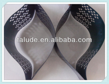 Perforated smooth HDPE geocell