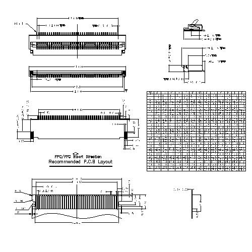 0.4mm FPC,H=1.2 SMT RIGHT ANGLE DUAL CONTACT HINGED COVER TYPE(EASY ON) FPC0.4-XXRMDXX0