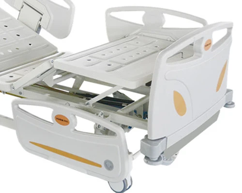 4 Crank Hospital Bed Electric Manual ABS Medical Equipment