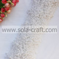 Cadenas de guirnaldas con cuentas de perlas de color blanco con tamaño de 3 + 8 mm para decoración de centro de mesa de boda