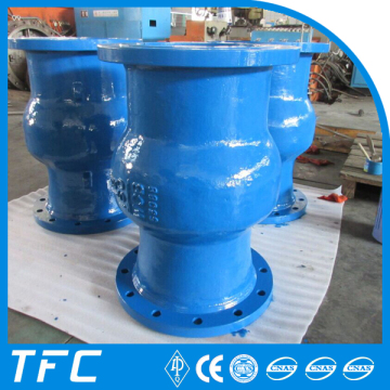 API 6D double flange axial flow nozzle check valve
