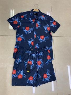 Men Short-Sleeved Top In Fashion Print