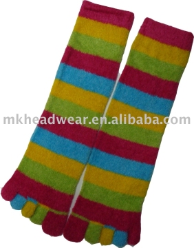 character lady knitted five-toe stocking