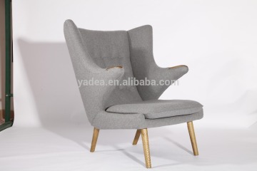 Hans wegner furniture replica chair cashmere papa bear chair with ottoman