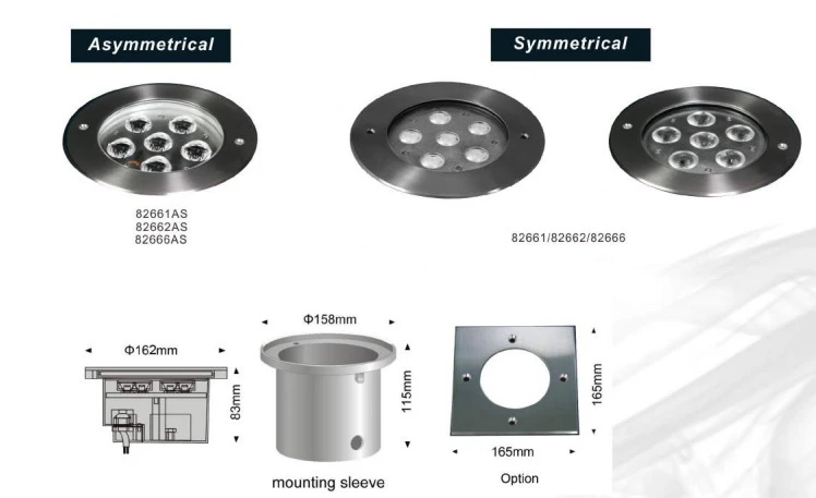 6W 12W 18W IP67 LED Inground Deck Uplight