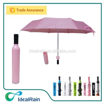 outdoor camping fashion 3 fold deco bottle umbrella