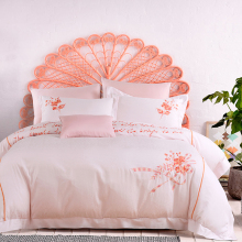 Micro fiber cotton embroidered classic bedding set