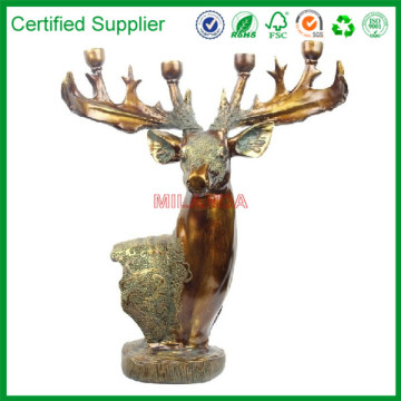 candle pedestal stag candle holder