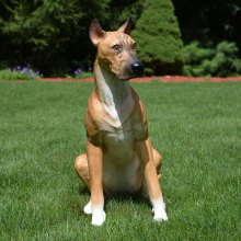 Hot Sale Garden Life Size Resin Animal Large Fiberglass Great Dane Dog Statue Chien Sculpture