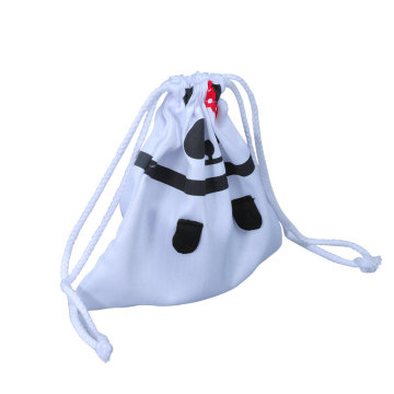 Cotton panda bag with cotton rope