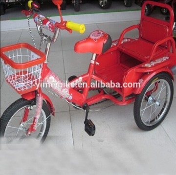 hot sale baby tricycle with two seat/ baby twins tricycle