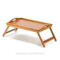 Mesa de té plegable lindo de bambú del regazo, mesa de comedor japonesa