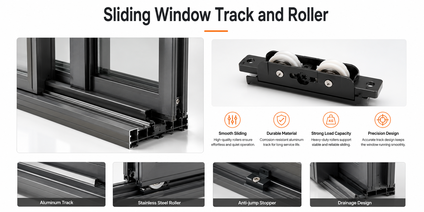 Sliding Window Track and Roller