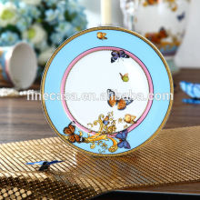 7.5 Inches Luxury Fine Bone China Vintage Bulk China Plates of Song of Joy