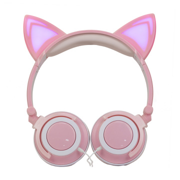 Fones de ouvido estéreo para gatos headset macoron