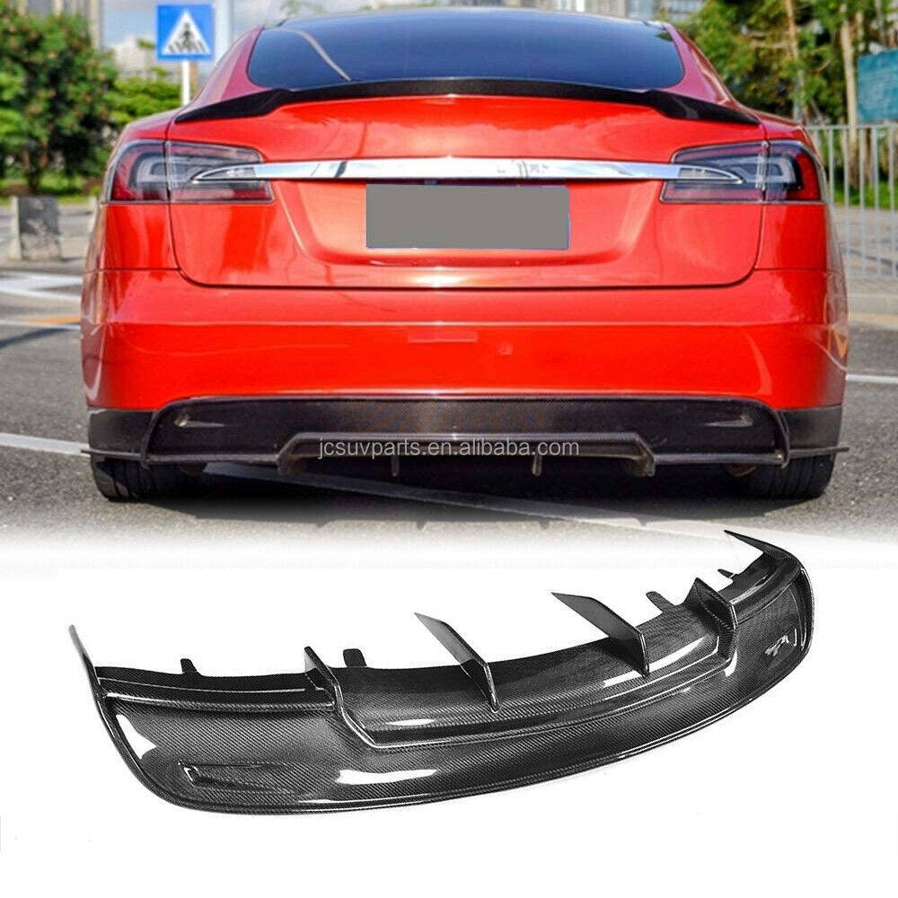 Carbon Fiber Rear Bumper Diffuser for Tesla Model S 2012-2016 body kit