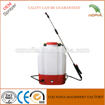 Agricultural battery operated rechargeable electric backpack sprayer