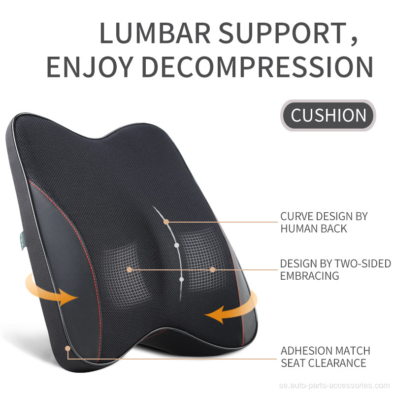 Hög rebound -bilback Support Lumbal Cushion