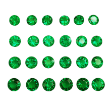 Zambia Emerald Jewelry Price per Carat 6.5mm Created Hydrothermal Emerald Gem