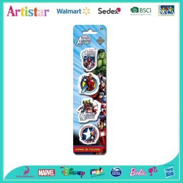 MARVEL AVENGERS blister card 4 pack erasers