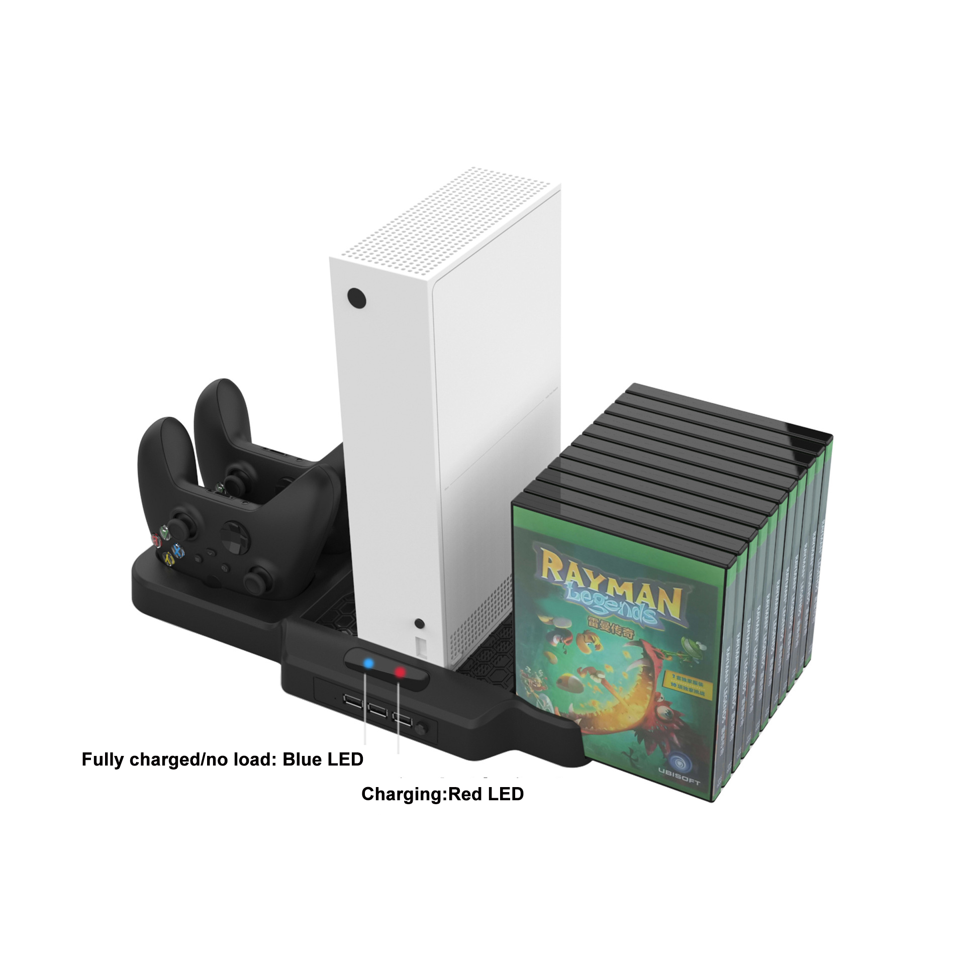 Vertical Stand For XSX Game Console with Game box storage 