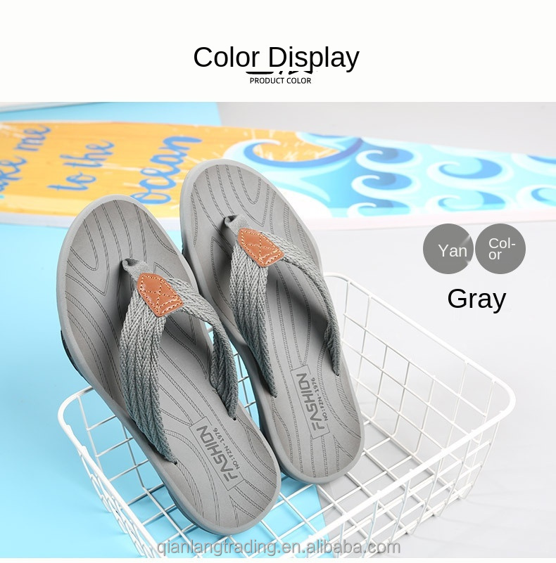 40-47 EVA soft sole lightweight flip flops Comfortable shoes Webbing sandals men's flip flops beach casual shoes for men