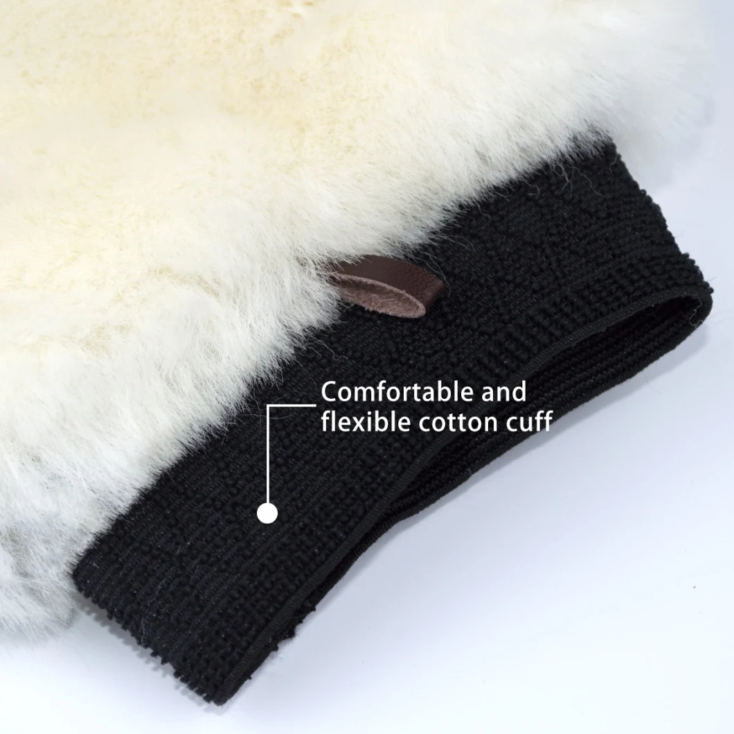 Factory Price Real Sheepskin Fur Car Wash Mitt