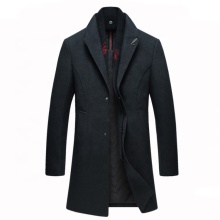 Best Value Men's Wool Coat with Sheep Fur Buttons