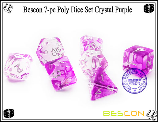 Crystal Purple Dice Set-2 Crystal Purple Dice Set-2