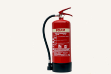 Portable foam fire extinguisher