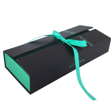 Matte Black Hair Extension Packaging Box