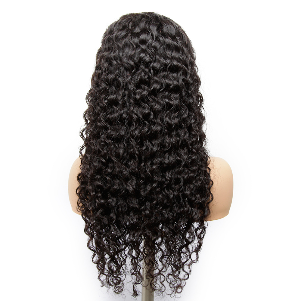 Hot Glueless Full Lace Wigs Water Wave 100%  Brazilian Virgin Human Hair For Black Women