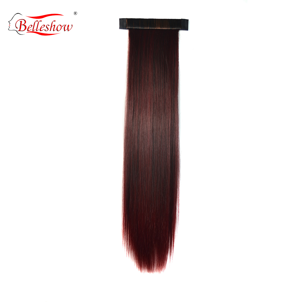 Hot sell clip on ponytail straight synthetic hair extension easy ponytail hairstyles best clip in hair extensions