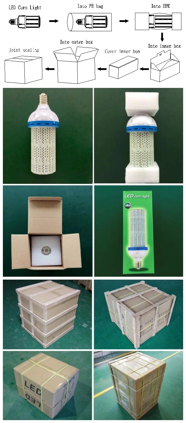 Ce 150W IP64 LED Corn Bulb for Parking Lot Lighting