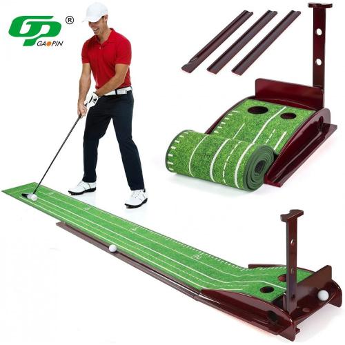 Divot Board Wood Base Deluxe Putting Mat