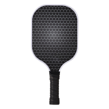 Graphite Pickleball Racket with Textured Fiberglass Surface - Black Racket for Training and Competition