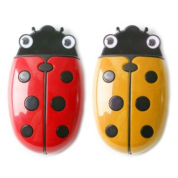 Cute Ladybug Fridge Magnetic Storage Box Eraser Whiteboard Pen Organizer Holder DXAB