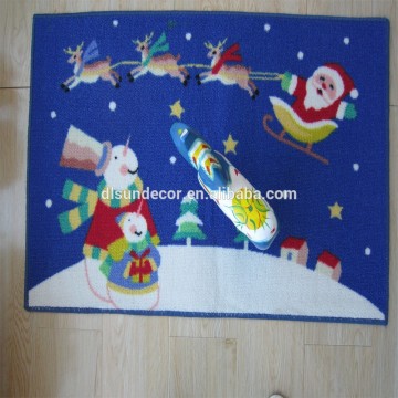 polyester loop pile Christmas snowman rug in bulk