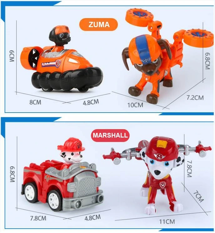 2018 Popular Cartoon Dog Patrol Rescue Racers Car Plastic Children's Toy Car