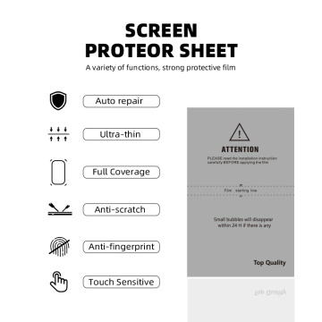 Protecteur d&#39;écran de film Hydrogel de téléphone mobile auto-cicatrisant