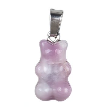 Wholesale Natural Stone Carved Bear Animal Shaped Pendants for Jewelry Making and Necklaces