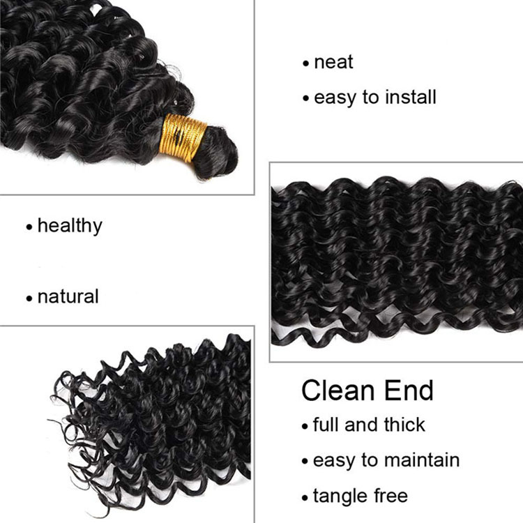 Wholesale Water Wave Twist Crochet Hair Curly Afro Water Deep Ombre Color Braiding Hair Extensions Synthetic Fiber 14 Inch