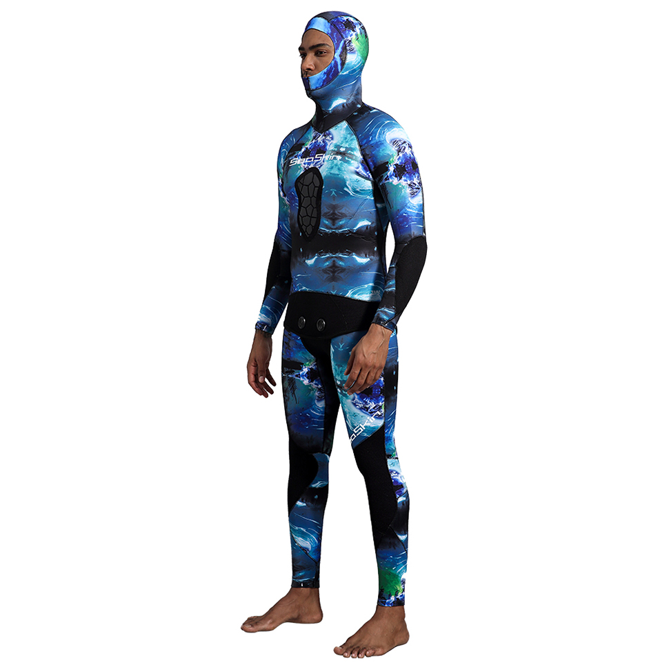 Seaskin Eco-Friendly Super Stretch Camo Men &#39;s Wetsuit