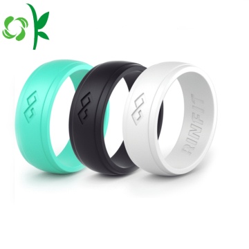 High-grade Silicone Wedding Ring Custom Debossed Finger Ring