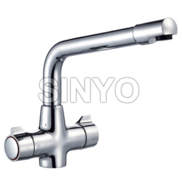 Double Plastic Handle Sink Faucet