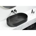 Meiao oval black pvd bathroom countertop basin