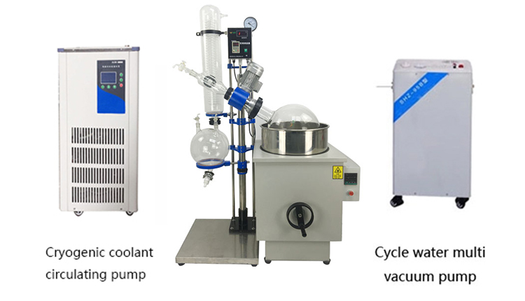 Shanghai manufacture 10L 20L 50L 100L manual lifting Rotary Evaporator