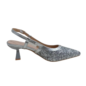 New Summer Silvery Pointy Toe Stiletto Dress Shoes for Women