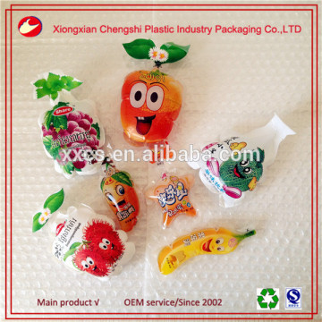 custom shape plastic bag / special fruit shape cute juice bag