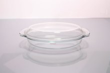 2016 factory outlet Eco-friendly oven transparent glass oval casserole with lid
